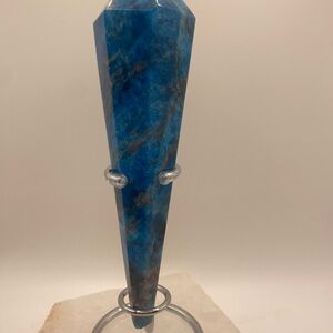 Blue Apatite Crystal Wand with stand